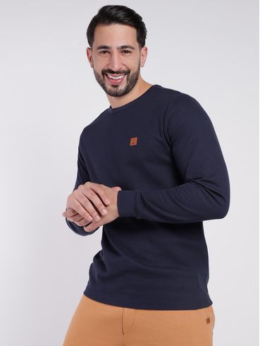 Camiseta Manga Longa Masculina MARINHO