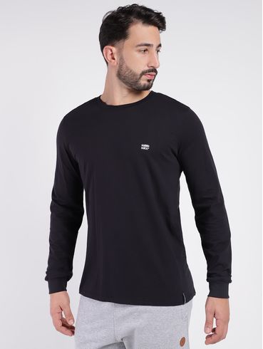 Camiseta Manga Longa Masculina PRETO
