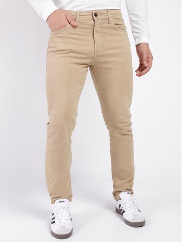 Calça Sarja Slim Masculina BEGE