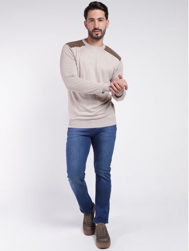 Suéter de Tricot Elétron Masculino AREIA