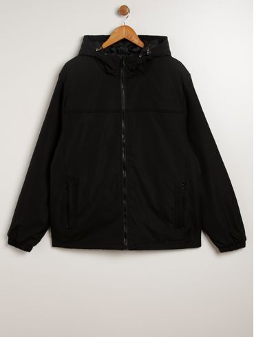 Jaqueta com Capuz Plus Size Masculina PRETO