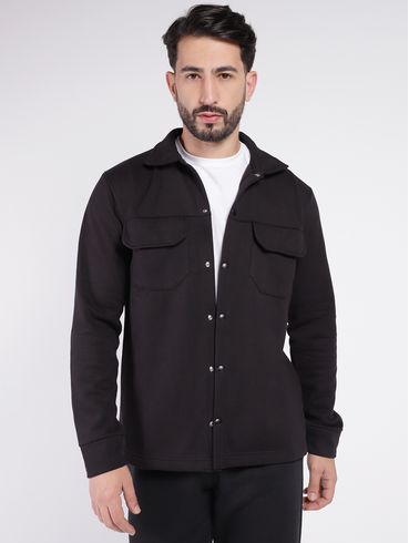 Camisa Moletom Shacket Masculina PRETO