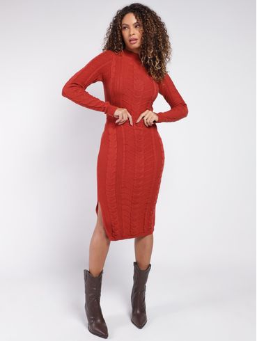 Conjunto de Tricot Midi Feminino TELHA