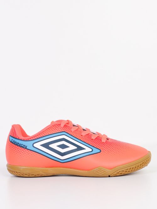 Chuteira de Futsal Umbro Juvenil Para Menino - LARANJA/AZUL/BRANCO