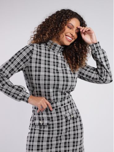 Blusão Xadrez Autentique Feminino PRETO