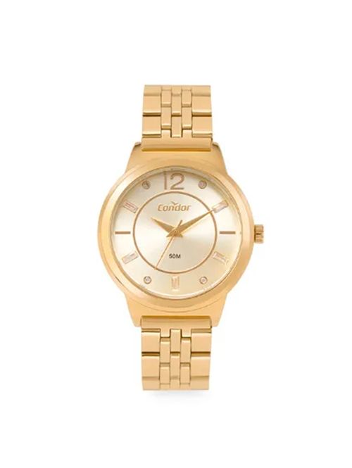Kit Relógio+Acessório Condor Feminino Dourado/ UNICO