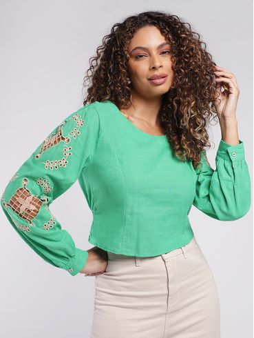 Blusa Manga Longa Feminina VERDE
