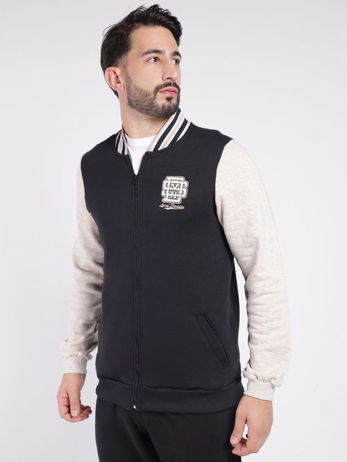 Jaqueta Moletom Bomber Masculina PRETO