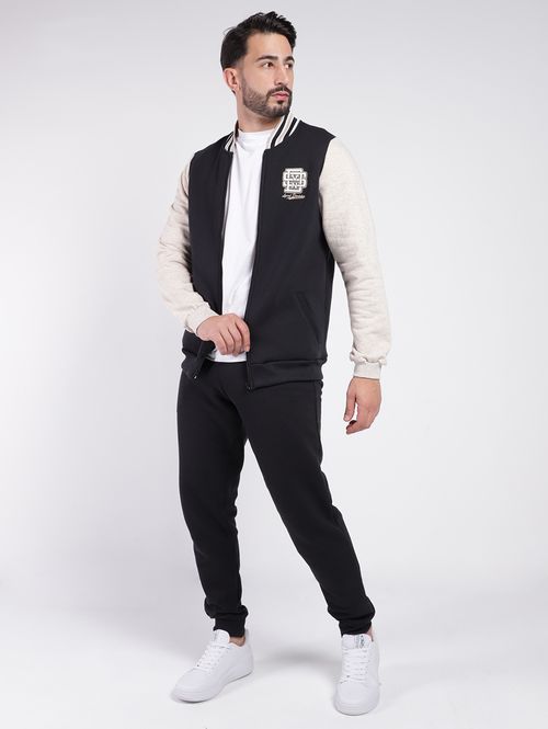 Jaqueta Moletom Bomber Masculina PRETO