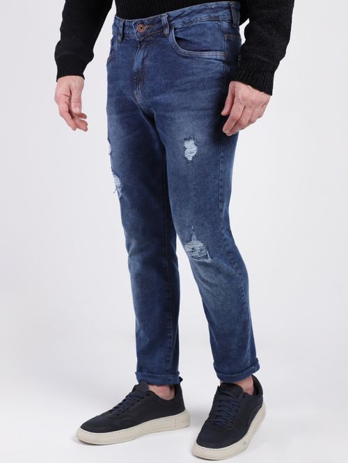 Calça Jeans Skinny Masculina AZUL