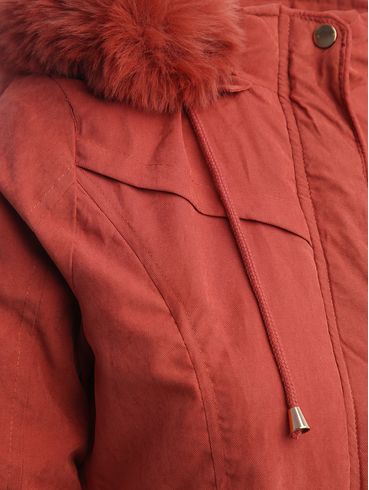 Jaqueta Parka com Capuz Feminina TELHA