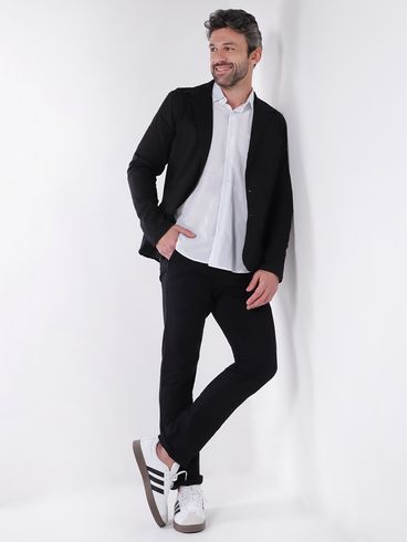 Blazer Sarja Masculino Preto