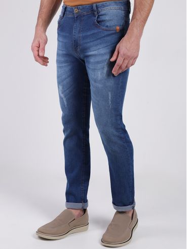 Calça Jeans Slim Masculina AZUL