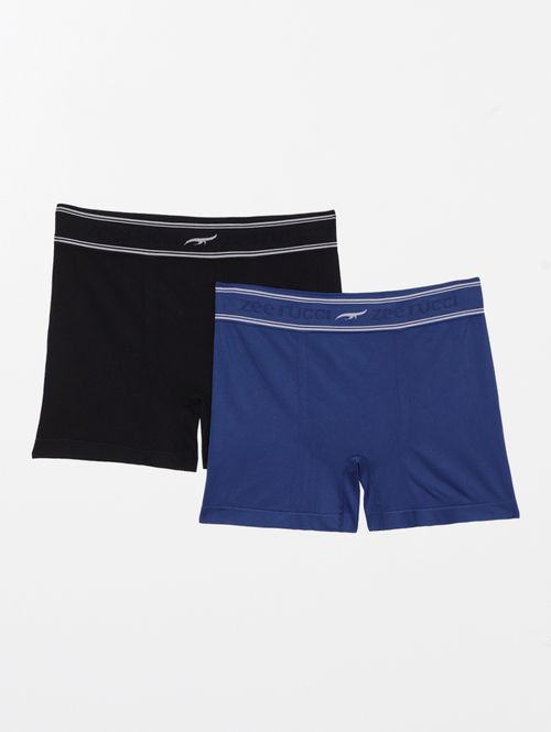 Kit Com 02 Cuecas Boxer Plus Size Masculina MARINHO/PRETO