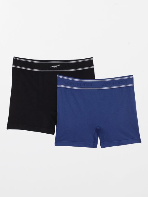 Kit Com 02 Cuecas Boxer Plus Size Masculina MARINHO/PRETO