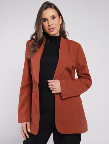 Blazer Alongado Feminino MARROM