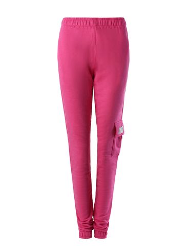 Calça Cargo Moletom Feminina Rosa Pink