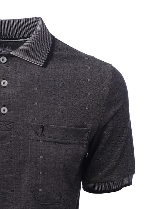 Polo Manga Curta Masculina PRETO
