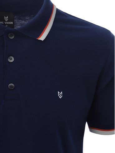 Polo Manga Curta Masculina MARINHO