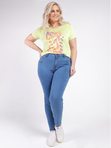 Blusa Manga Curta Plus Size Feminina VERDE
