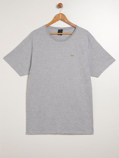 Camiseta Manga Curta Básica Plus Size Masculina MESCLA