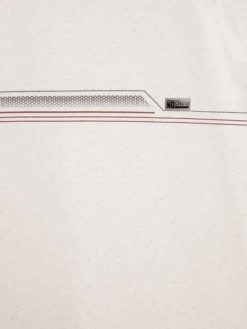 Camiseta Manga Curta No Stress Plus Size Masculina OFF WHITE