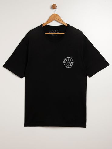 Camiseta Manga Curta Full Surf Plus Size Masculina PRETO