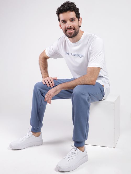 Calça Moletom Jogger Masculina AZUL