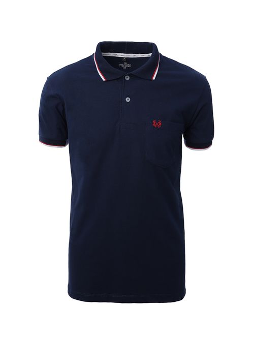 Polo Manga Curta Vilejack Masculina MARINHO