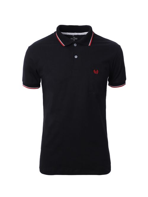 Polo Manga Curta Vilejack Masculina PRETO