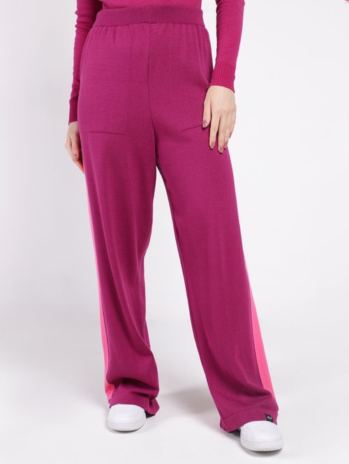 Calça de Tricot Wide Leg Feminina PINK