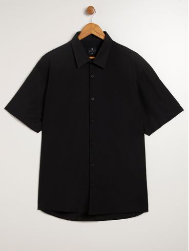 Camisa Manga Curta Plus Size Masculina PRETO