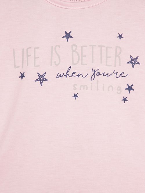 Pijama Curto Infantil Para Menina - ROSA