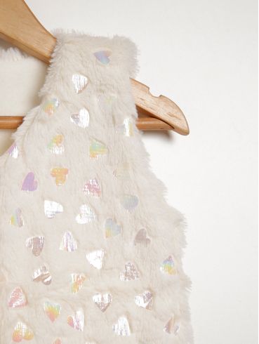 Colete Infantil Para Menina - OFF WHITE