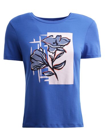Blusa Manga Curta Habana Feminina AZUL