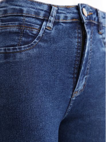 Calça Jeans Skinny Push Up Sawary Feminina AZUL