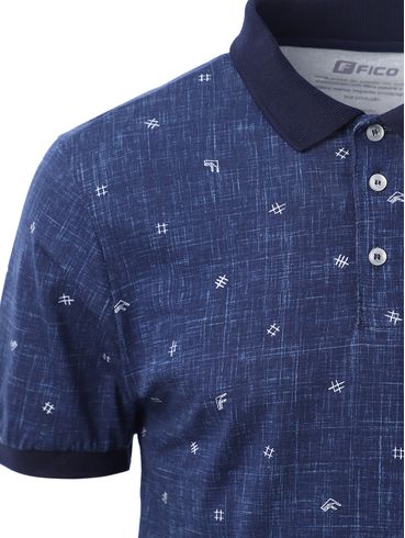 Polo Manga Curta Masculina MARINHO