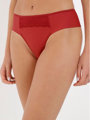 Kit com 02 Calcinhas Femininas VERMELHO/PRETO