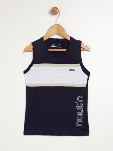 Camiseta Regata Infantil Para Menino - MARINHO
