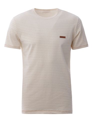 Camiseta Manga Curta Elétron Masculina BEGE