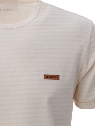 Camiseta Manga Curta Elétron Masculina BEGE