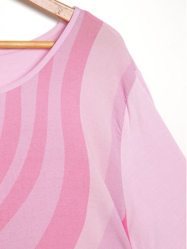 Blusa Manga Curta Cativa Plus Size Feminina ROSA
