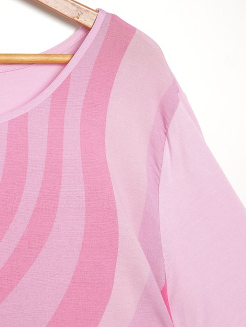 Blusa Manga Curta Cativa Plus Size Feminina ROSA