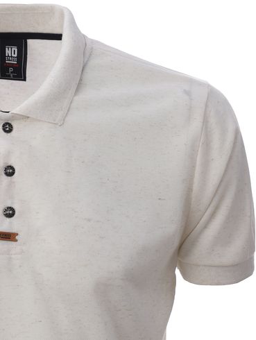 Polo Manga Curta Masculina OFF WHITE