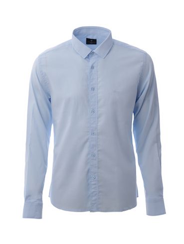 Camisa Slim Fit Manga Longa Masculina AZUL CLARO