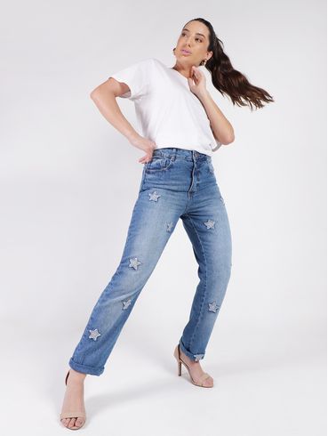 Calça Jeans Reta Feminina AZUL