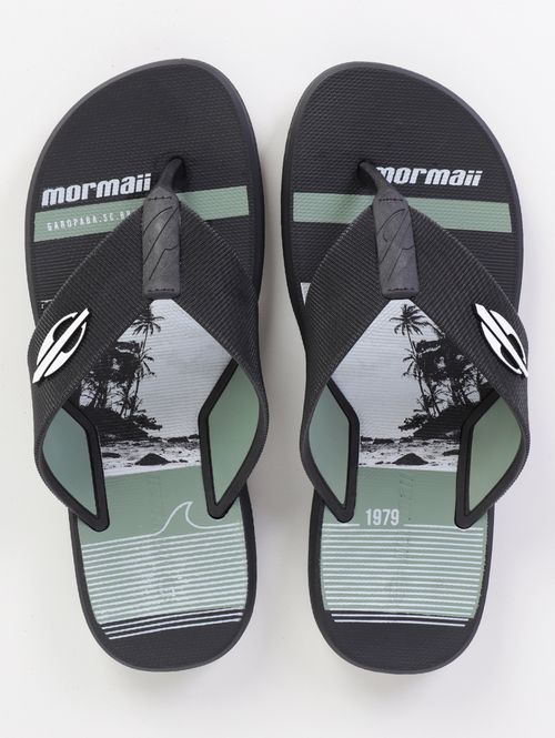 Chinelo Mormaii Masculino PRETO/VERDE