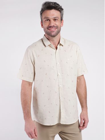 Camisa Manga Curta Masculina AREIA