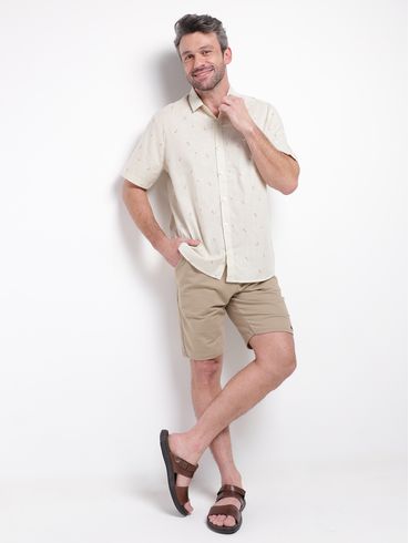Camisa Manga Curta Masculina AREIA