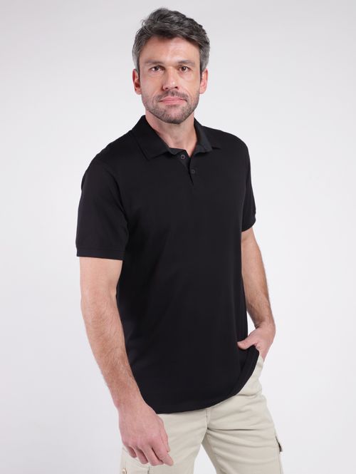 Polo Manga Curta Elétron Masculina PRETO